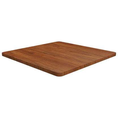 Table Top | Dark Brown | Solid Oak Wood | 70x70 cm | Sturdy | Table Top