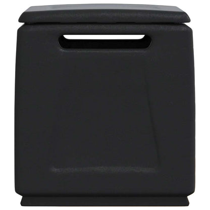 Garden Storage Box 54x53x57 cm 130 L Dark Grey and Black