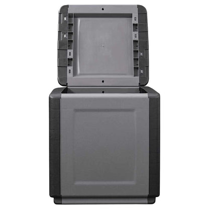 Garden Storage Box 54x53x57 cm 130 L Dark Grey and Black