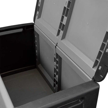 Garden Storage Box 96x53x57 cm 230 L Dark Grey and Black