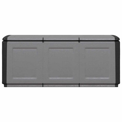 Garden Storage Box 138x53x57 cm 330 L Dark Grey and Black