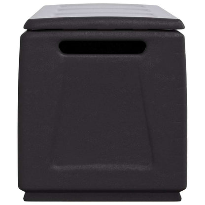 Garden Storage Box 138x53x57 cm 330 L Dark Grey and Black