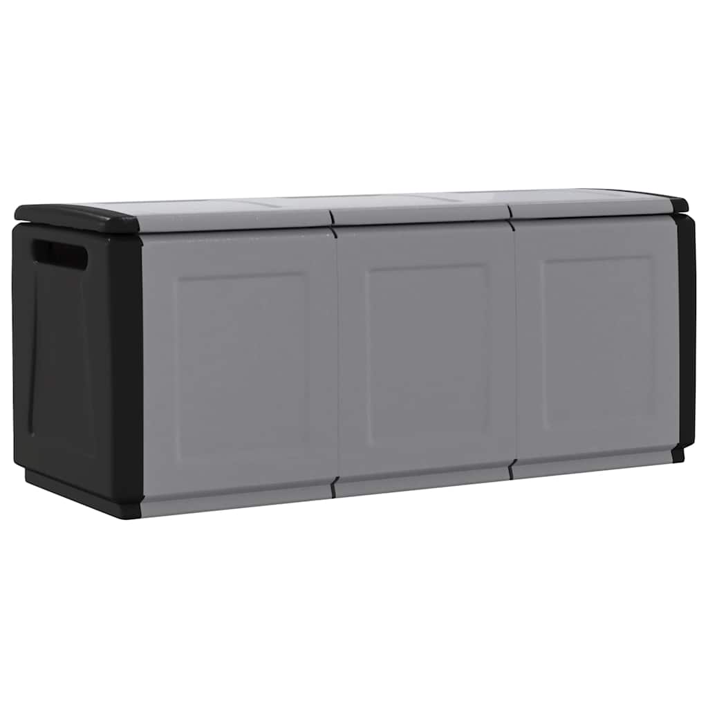 Garden Storage Box 138x53x57 cm 330 L Dark Grey and Black