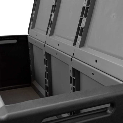Garden Storage Box 138x53x57 cm 330 L Dark Grey and Black
