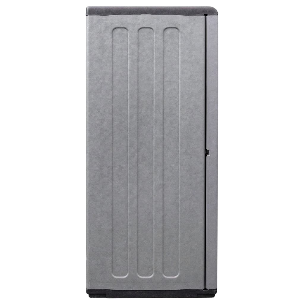 Garden Storage Cabinet Grey and Black 68x37x84 cm PP