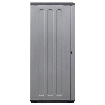 Garden Storage Cabinet Grey and Black 68x37x84 cm PP