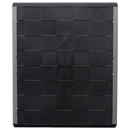 Garden Storage Cabinet Grey and Black 68x37x84 cm PP