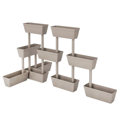 Garden Planter 6 pcs 100 cm Taupe