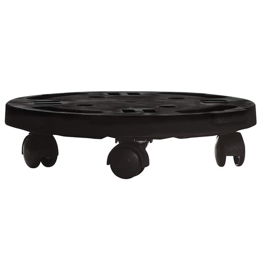 Plant Trolley with Wheels Diameter 30 cm Black 170 kg