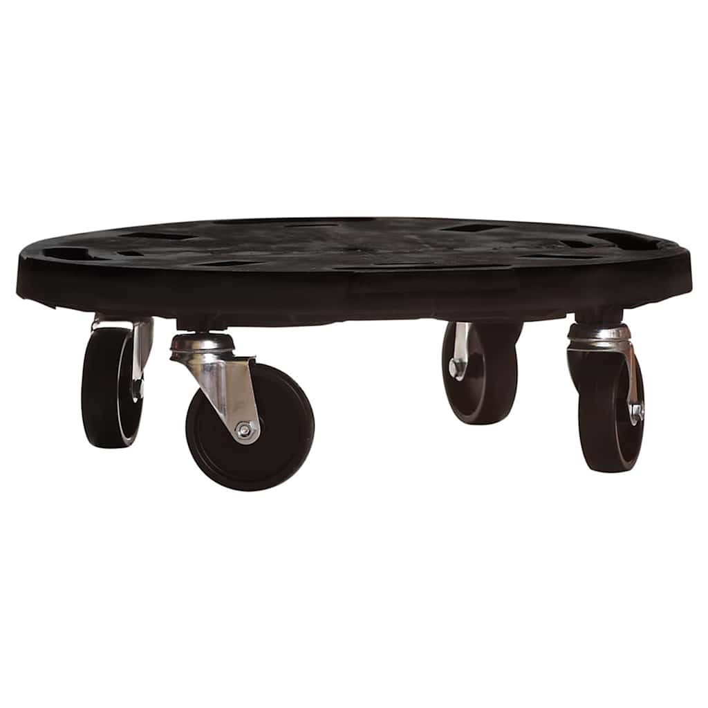 151830 vidaXL Plant Trolley with Wheels Diameter 40 cm Black 275 kg