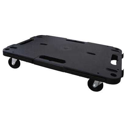 151831 vidaXL Transport Trolley Black 58x38x12 cm PP
