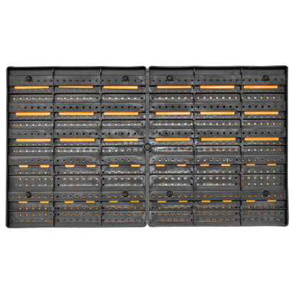 32 Piece Storage Bin Kit with Wall Panels Yellow and Black