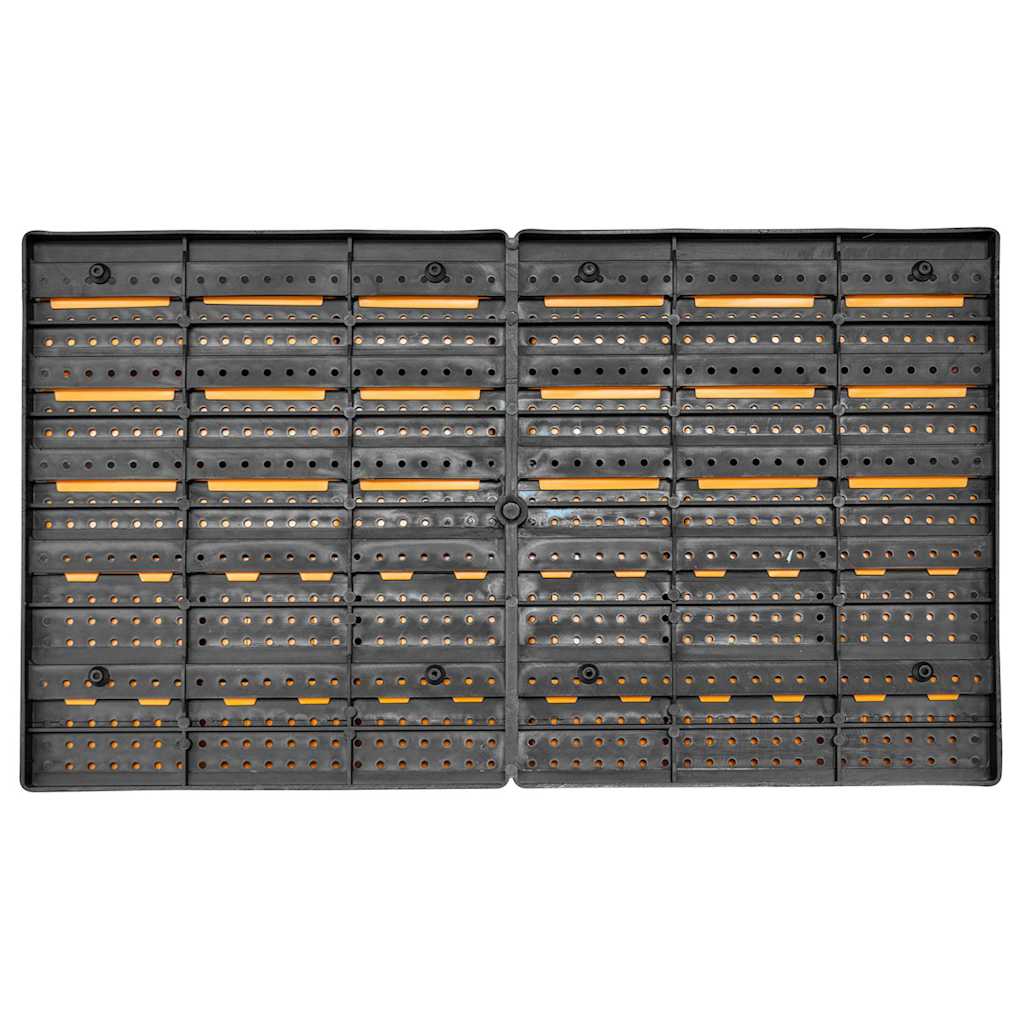 151832 vidaXL 32 Piece Storage Bin Kit with Wall Panels Yellow and Black