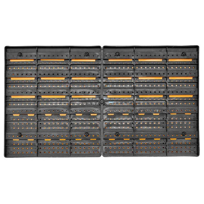 151832 vidaXL 32 Piece Storage Bin Kit with Wall Panels Yellow and Black