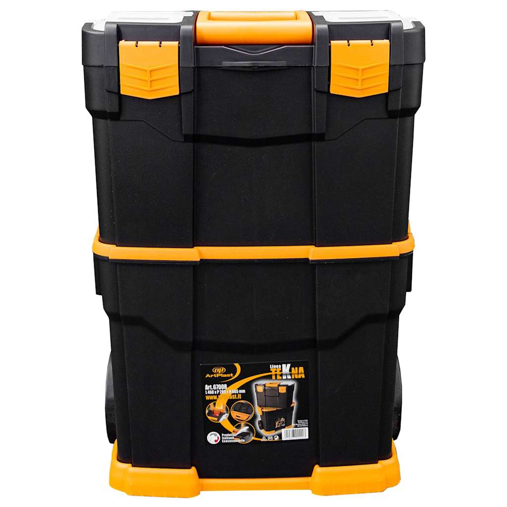 151840 vidaXL Rolling Tool Box 460x280x677 mm PP