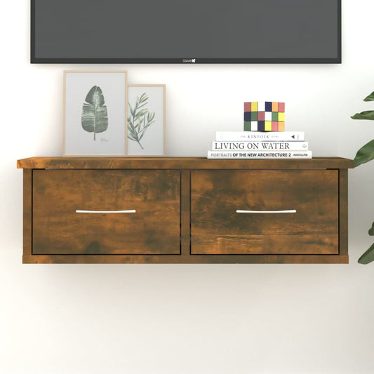 815078 vidaXL Wall Cabinet Smoked Oak 60x26x18,5 cm Engineered Wood