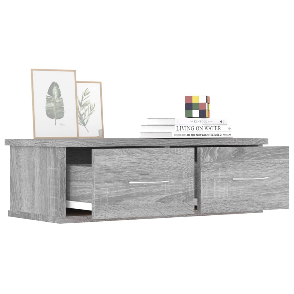 815079 vidaXL Wall Cabinet Grey Sonoma 60x26x18,5 cm Engineered Wood