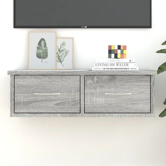815079 vidaXL Wall Cabinet Grey Sonoma 60x26x18,5 cm Engineered Wood