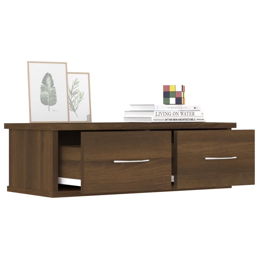 815080 vidaXL Wall Cabinet Brown Oak 60x26x18,5 cm Engineered Wood