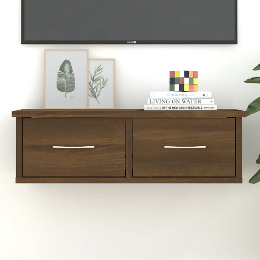 815080 vidaXL Wall Cabinet Brown Oak 60x26x18,5 cm Engineered Wood