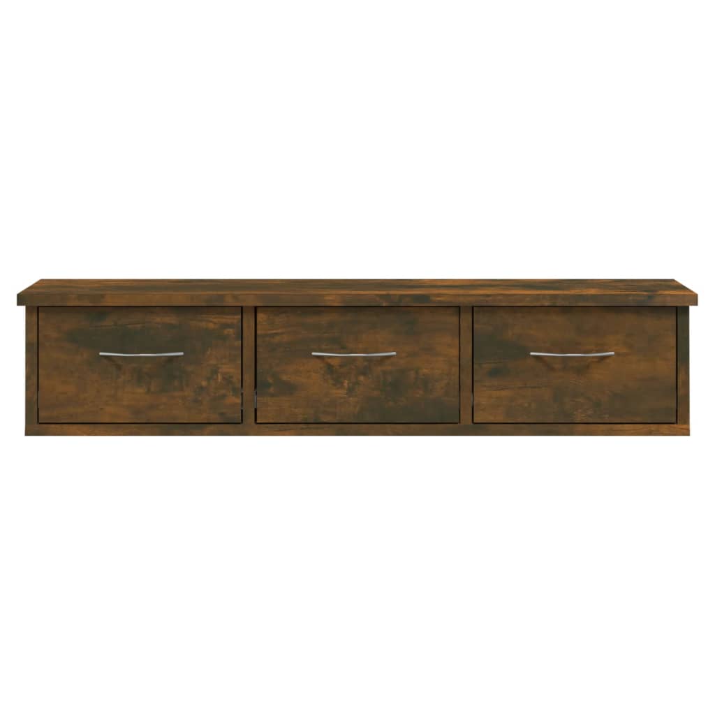 815081 vidaXL Wall Cabinet Smoked Oak 88x26x18,5 cm Engineered Wood