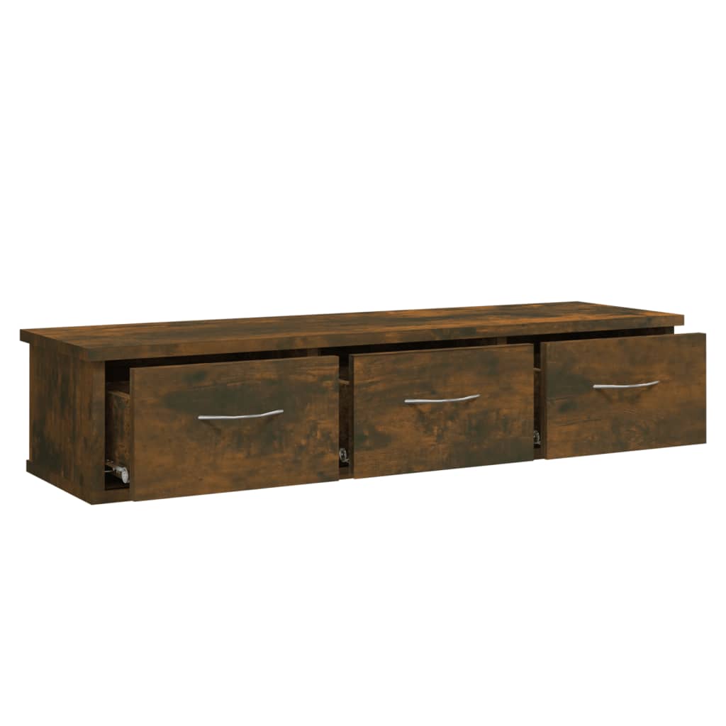 815081 vidaXL Wall Cabinet Smoked Oak 88x26x18,5 cm Engineered Wood