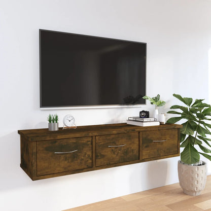 815081 vidaXL Wall Cabinet Smoked Oak 88x26x18,5 cm Engineered Wood