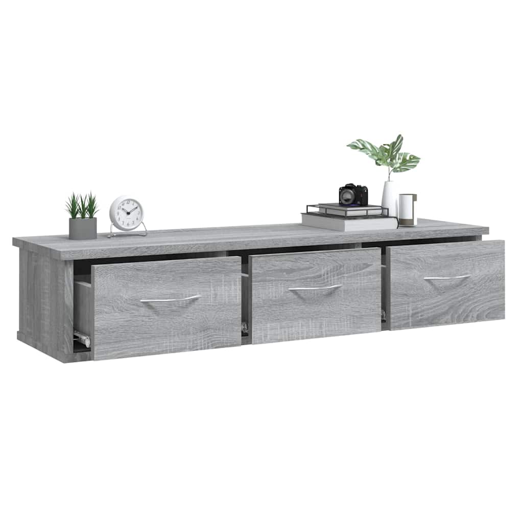 Wall Cabinet Grey Sonoma 88x26x18,5 cm Engineered Wood
