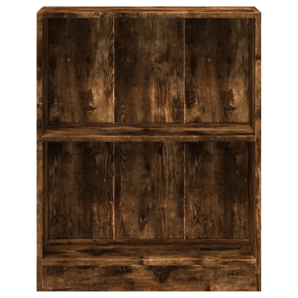 Bookcase Smoked Oak 60x24x76 cm Engineered Wood