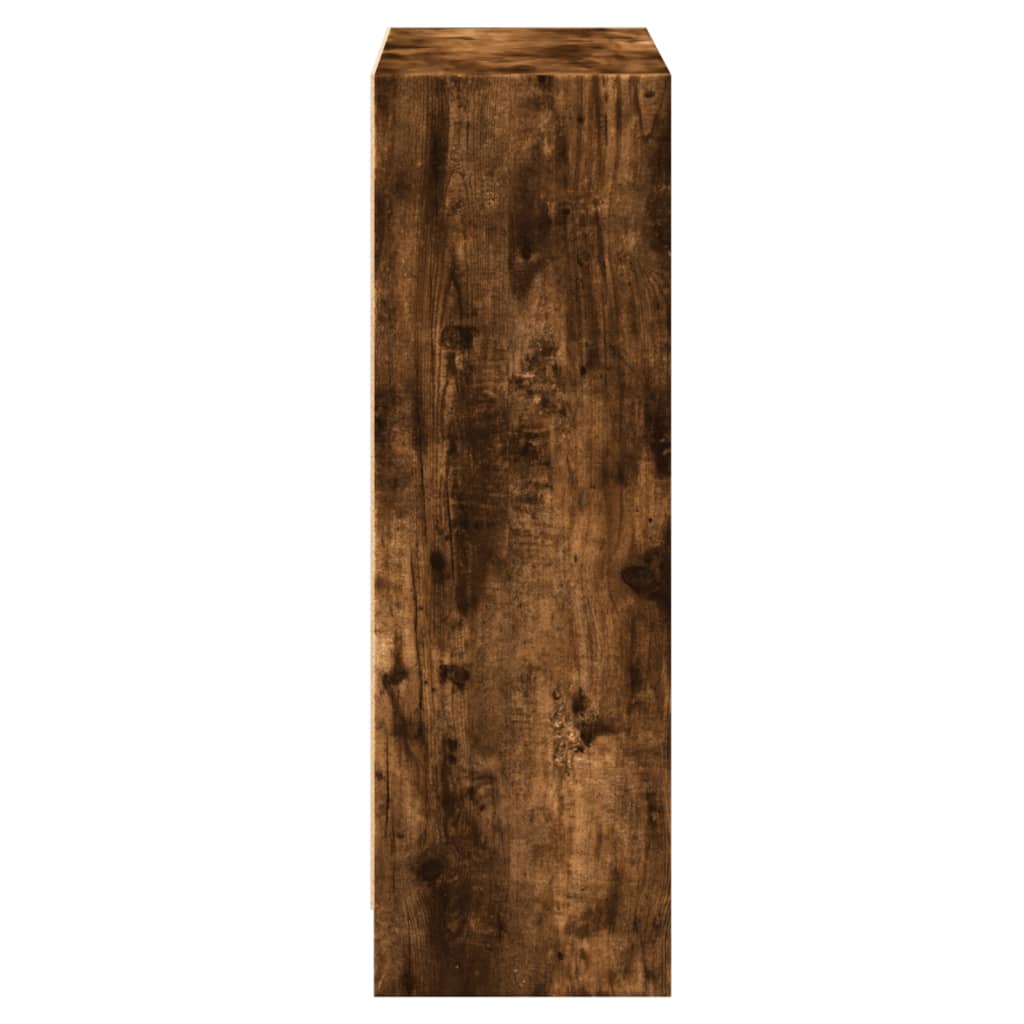 Bookcase Smoked Oak 60x24x76 cm Engineered Wood
