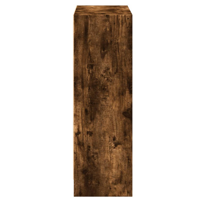 Bookcase Smoked Oak 60x24x76 cm Engineered Wood