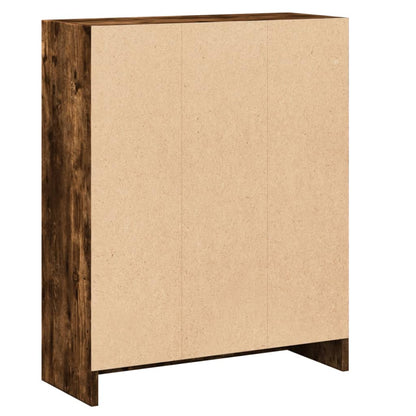 Bookcase Smoked Oak 60x24x76 cm Engineered Wood