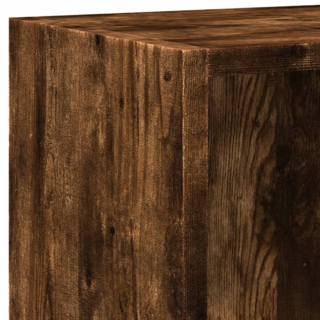 Bookcase Smoked Oak 60x24x76 cm Engineered Wood