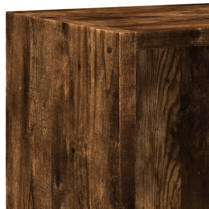 Bookcase Smoked Oak 60x24x76 cm Engineered Wood