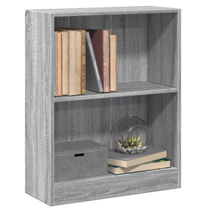 Bookcase Grey Sonoma 60x24x76 cm Engineered Wood