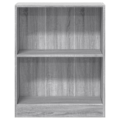 Bookcase Grey Sonoma 60x24x76 cm Engineered Wood
