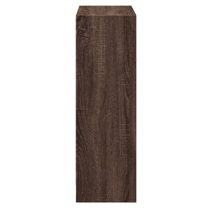 Bookshelf Brown Oak 60x24x76 cm Engineered Wood