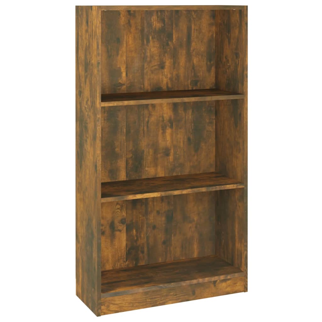 815087 vidaXL Book Cabinet Smoked Oak 60x24x109 cm Engineered Wood