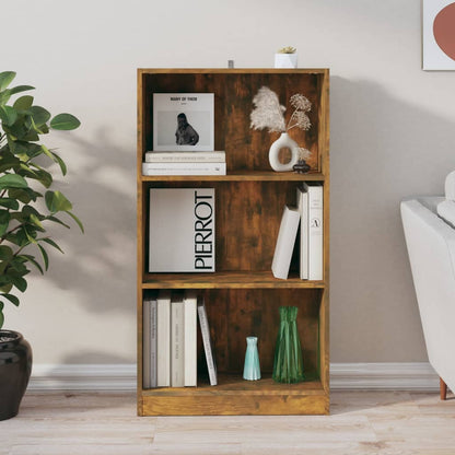 815087 vidaXL Book Cabinet Smoked Oak 60x24x109 cm Engineered Wood