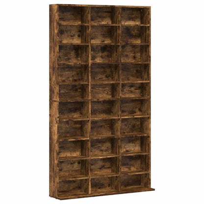 CD Cabinet Smoked Oak 102x23x177,5 cm Engineered Wood
