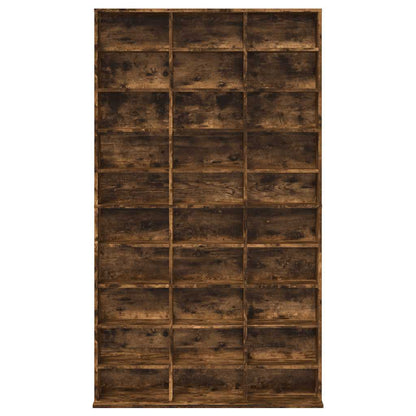 CD Cabinet Smoked Oak 102x23x177.5 cm Engineered Wood