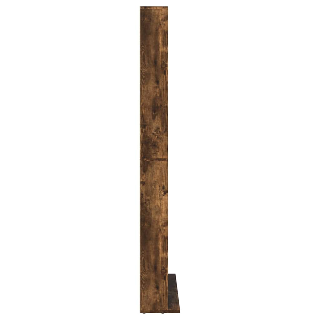 CD Cabinet Smoked Oak 102x23x177,5 cm Engineered Wood