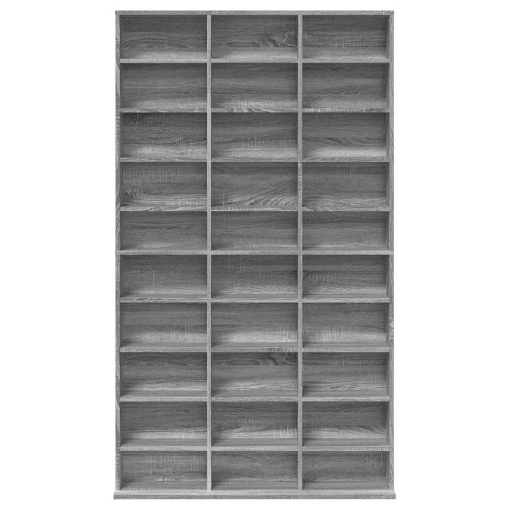 CD Cabinet Grey Sonoma 102x23x177.5 cm Engineered Wood