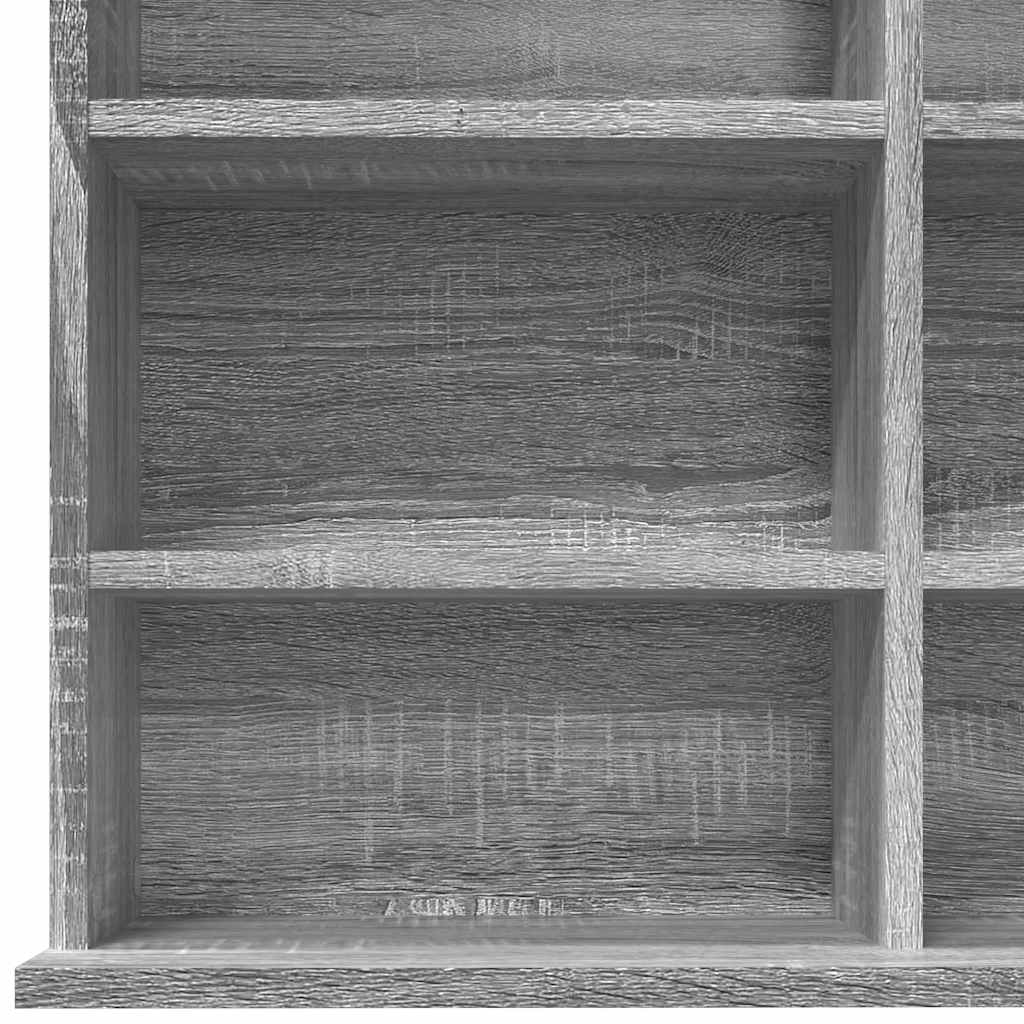 CD Cabinet Grey Sonoma 102x23x177.5 cm Engineered Wood