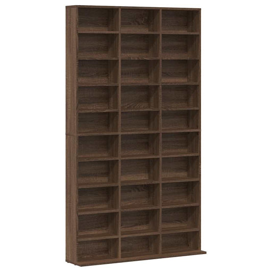 CD Cabinet Brown Oak 102x23x177.5 cm Engineered Wood