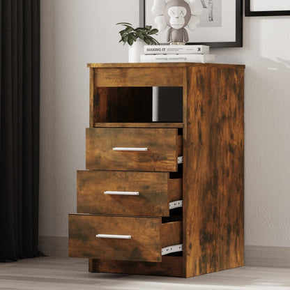 Drawer Cabinet | Smoked Oak | Engineered Wood | Compact | Drawer Cabinet