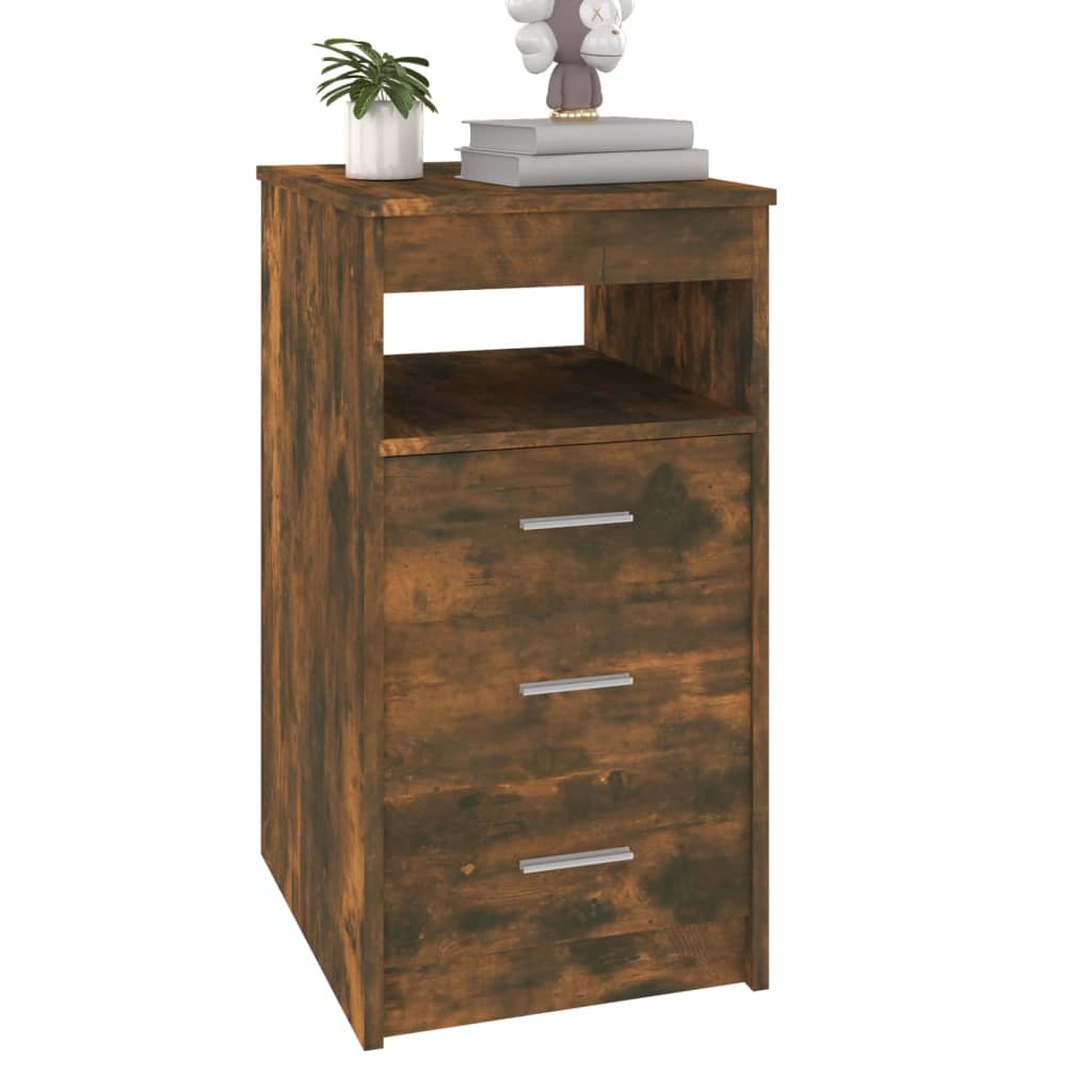 Drawer Cabinet | Smoked Oak | Engineered Wood | Compact | Drawer Cabinet