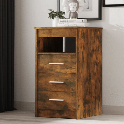 Drawer Cabinet | Smoked Oak | Engineered Wood | Compact | Drawer Cabinet