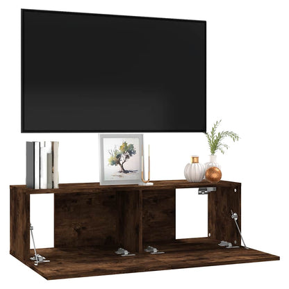 TV Wall Cabinet | Smoked Oak | Engineered Wood | Standard