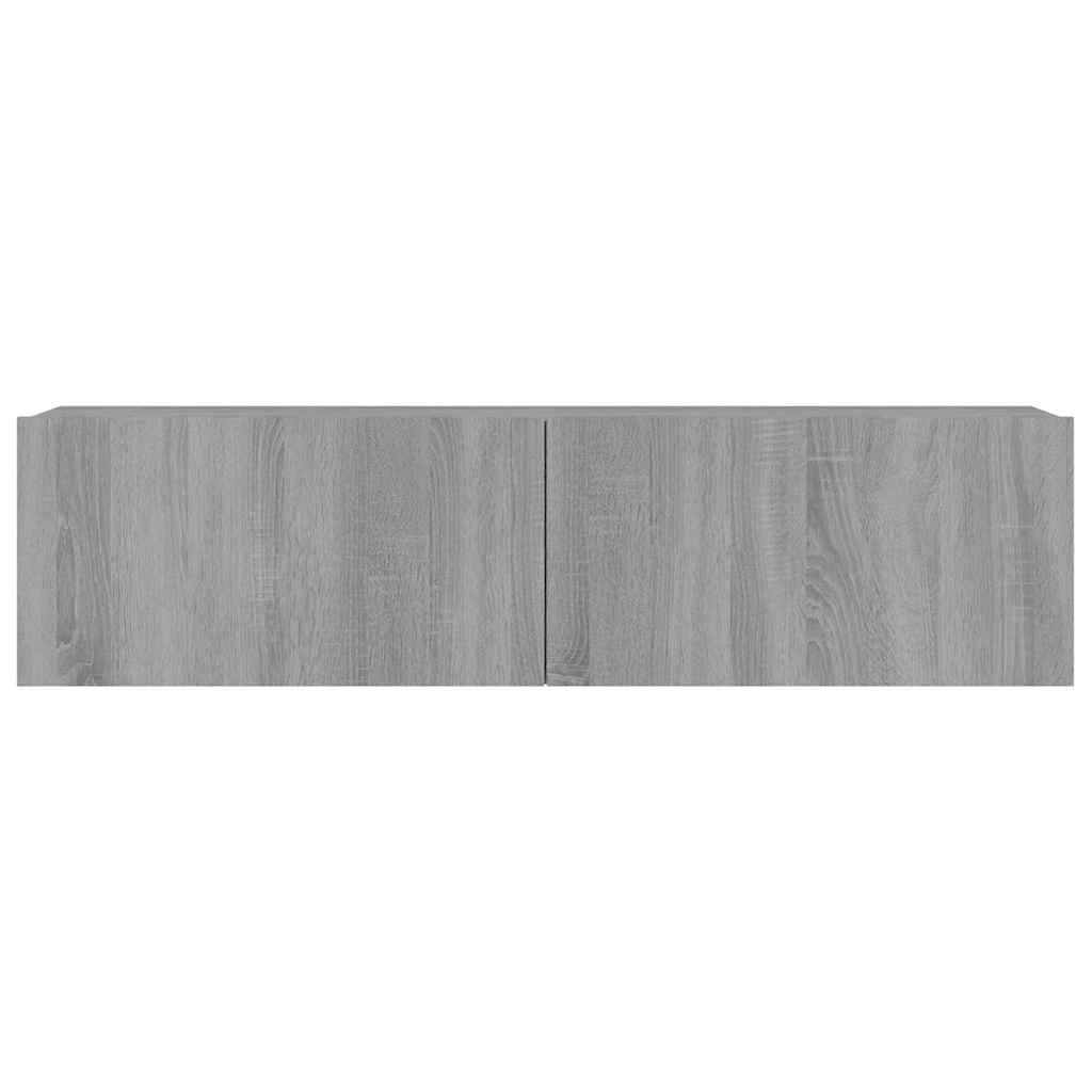 TV Wall Cabinet Grey Sonoma 120x30x30 cm Engineered Wood